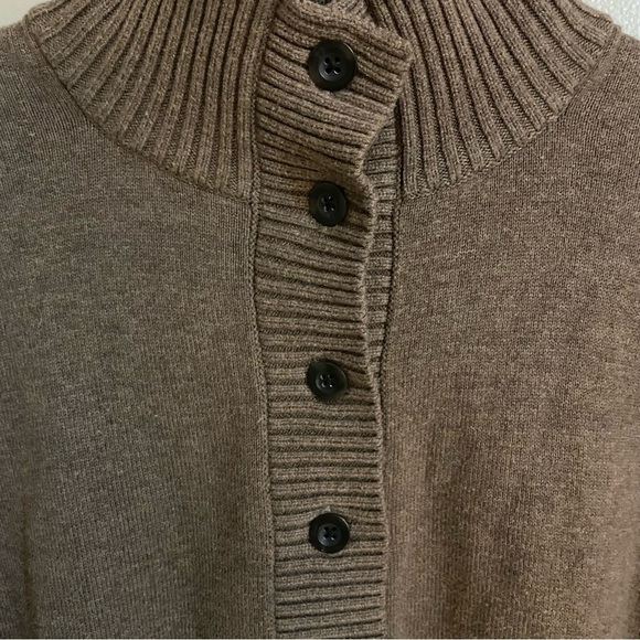 𝅺🎀 Eddie Bauer ButtonDown Pull Over Mock neck Ribbed Sweater, Size XL - Picture 4 of 7